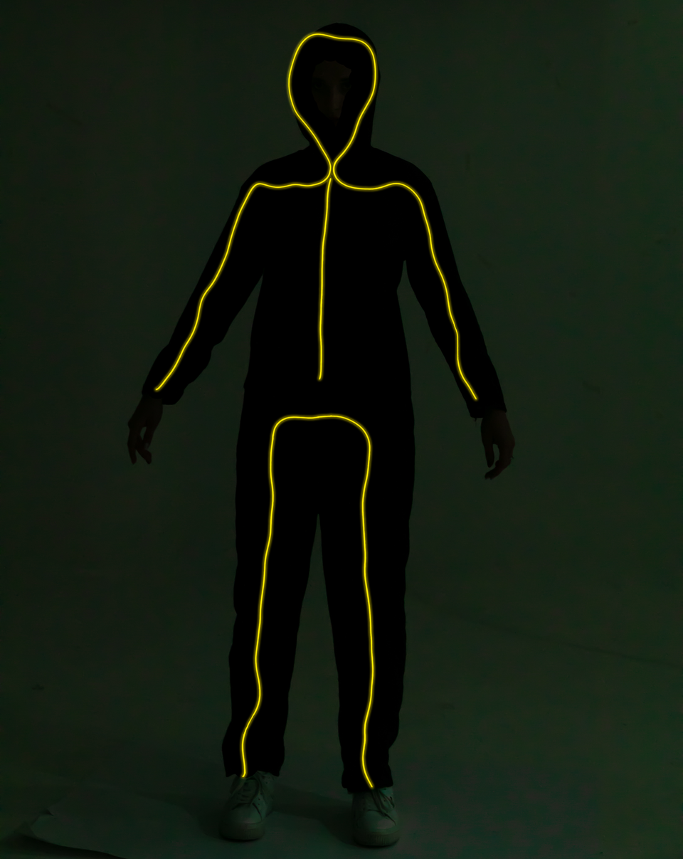 LED Stickman Costume LED Stick Figure (Yellow) - Adult - One Stop Shop ...