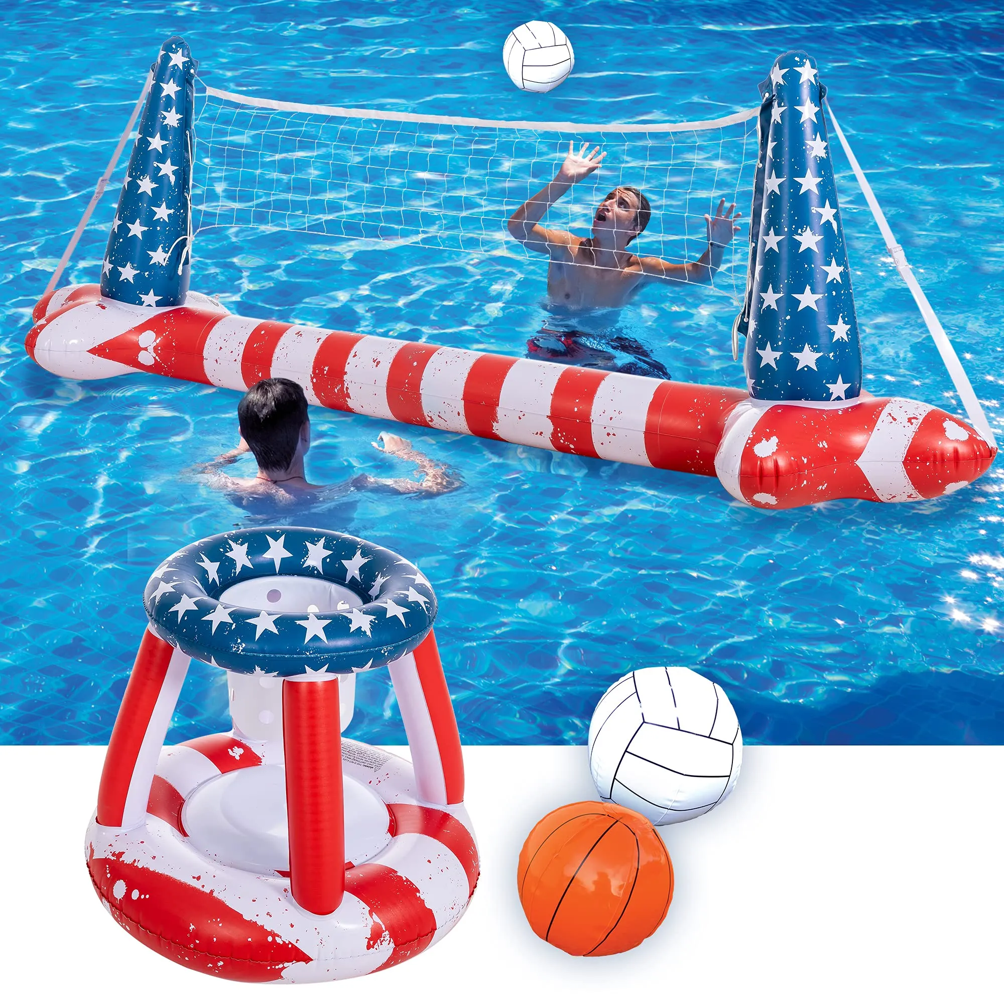 Outdoor Inflatable Water Volleyball Court Fun Sport Play Toy -   - Experience the joy of inflatables