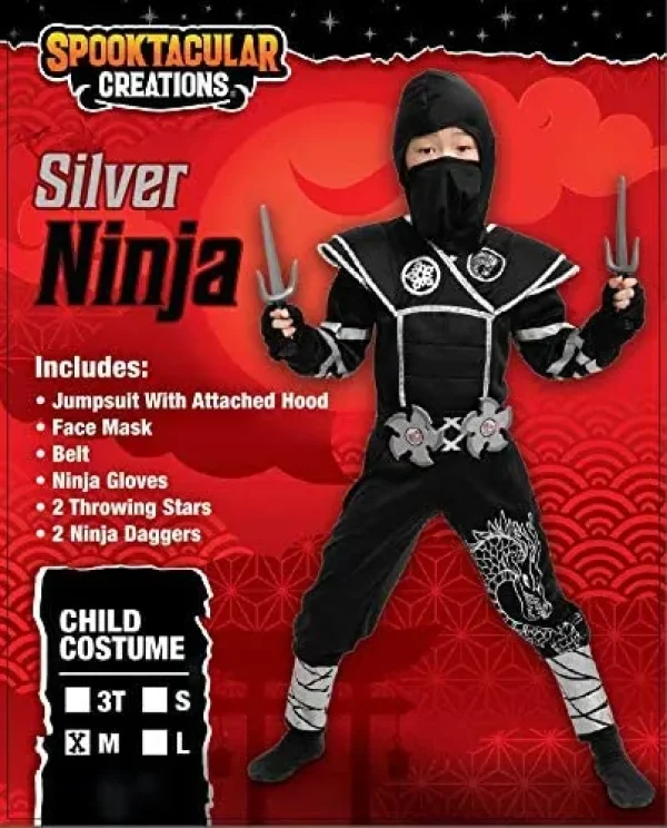https://www.joyfy.com/wp-content/uploads/2021/11/Silver-Ninja-Costume-with-Foam-Accessories-Child-1-600x744.webp