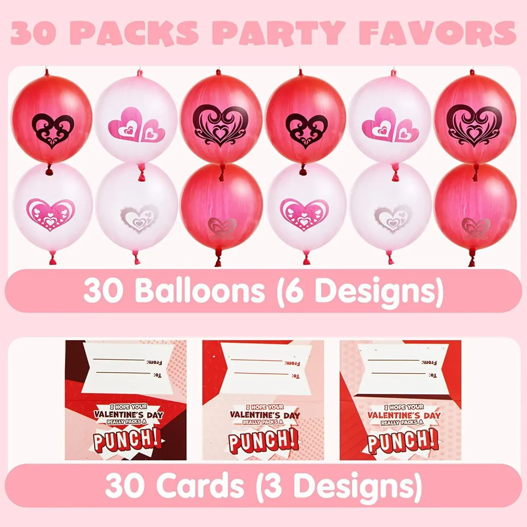 Kids Valentines Cards Set of 12 for Classroom Exchange, Valentines Day  School Valentines ,cute Small Valentine Cards With Love Air Balloon, 