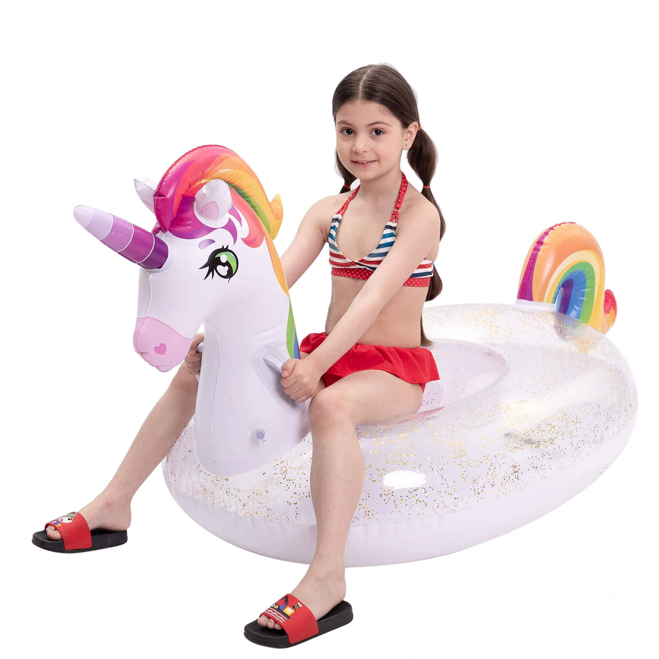 Best 33.5in Inflatable Pool Float with Glitters