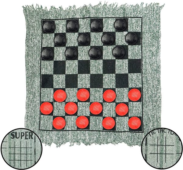 Giant Checkers, Chess, & Chess Tac Toe Game