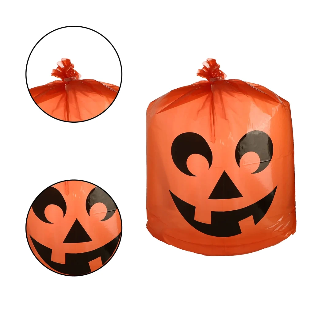 Large Halloween Pumpkin Plastic Garbage Leaf Bags For Home Outdoor Fall  Garden Yard Decoration Lawn Bag