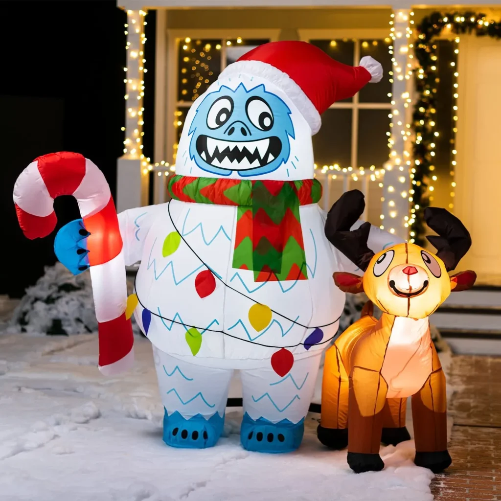 Holiday Living 9.51-ft Lighted Yeti Christmas Inflatable | 118176