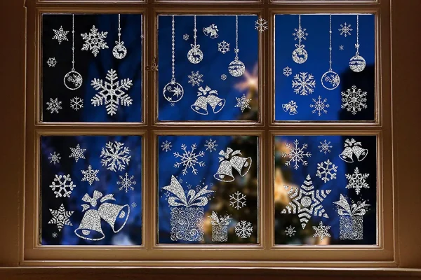 Snowflake Window Decals, Snowflake Wall Decals