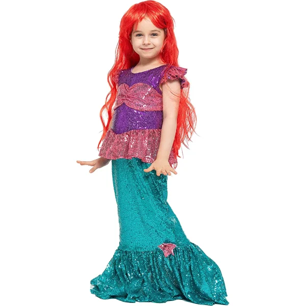 Best Kids Halloween Mermaid Sequin Costume