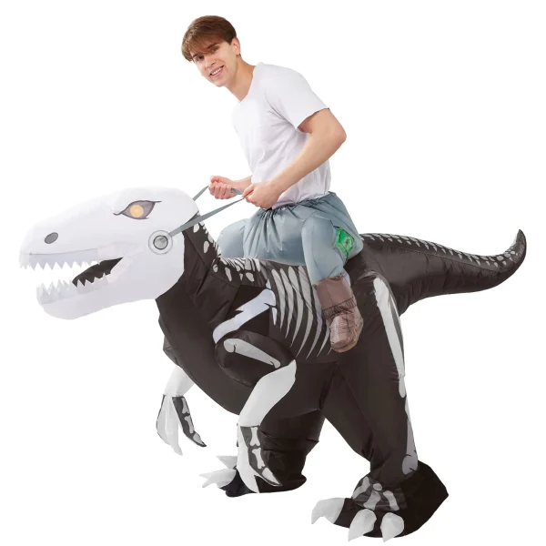 Ride On T-Rex Skeleton Inflatable Costume