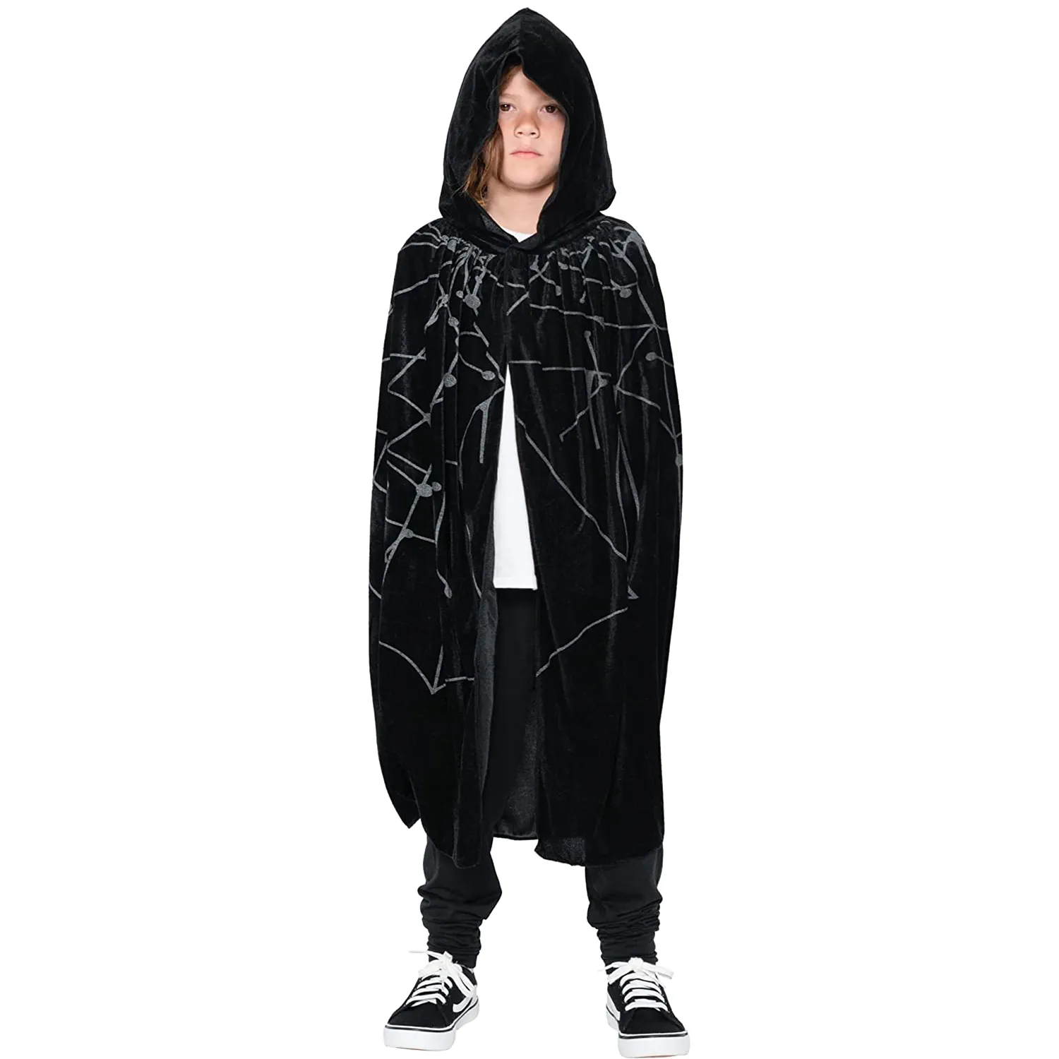 kids black hooded cloak