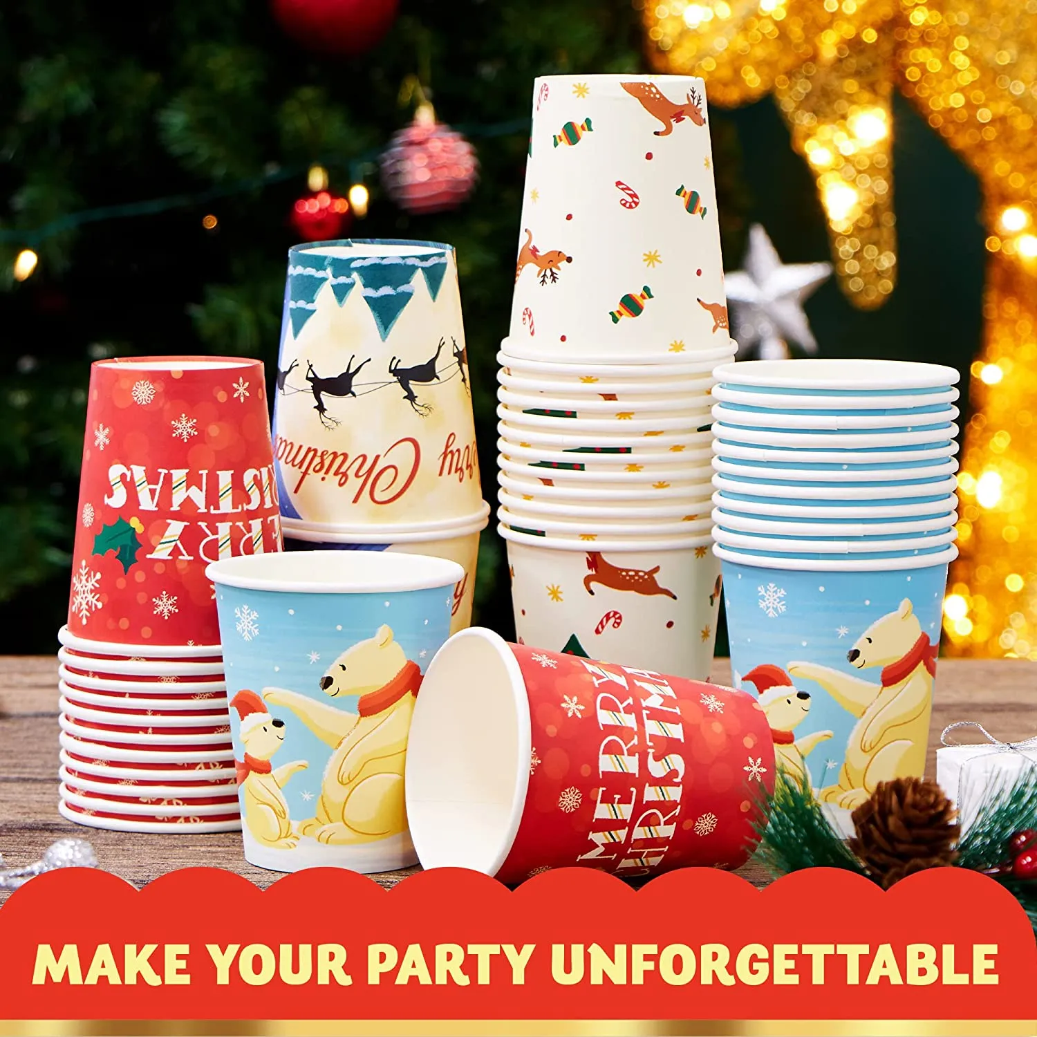 Paper Coffee Cups Collection Decorated In Patriotic Design With