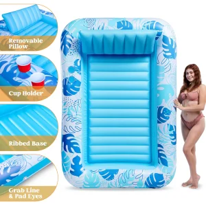 Spash And Play 74”X28” Floating Inflatables Pool Water Lounger