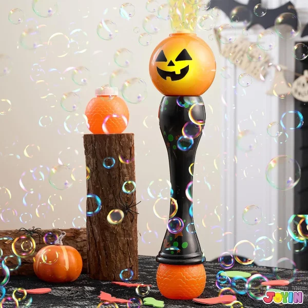 Halloween Glowing Automatic Pumpkin Bubble Blower Wand