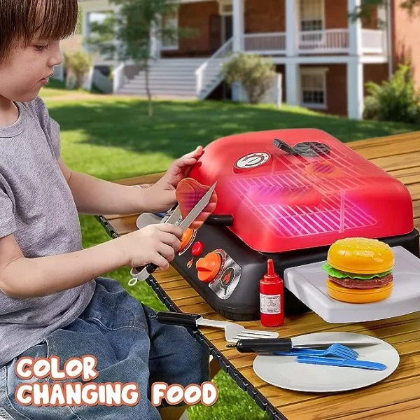  Kids Toy BBQ Grill Playsets, Play Kitchen Barbecue