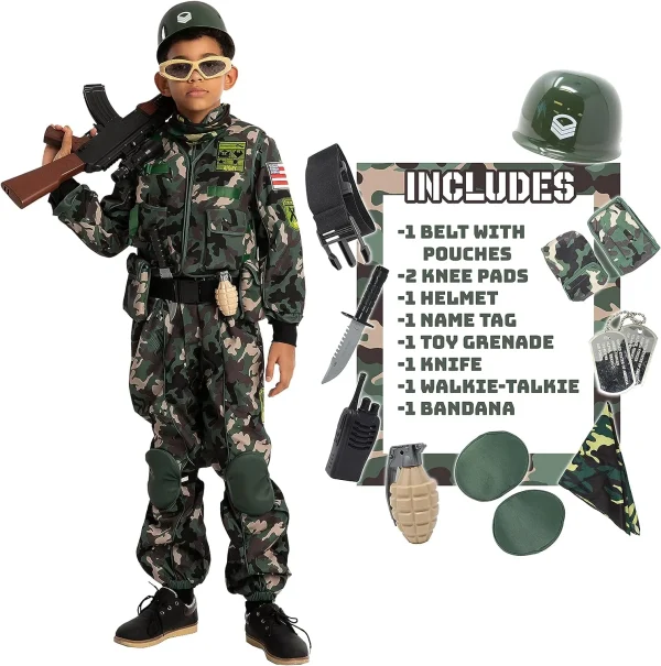 Kid Halloween Army Special Forces Costume
