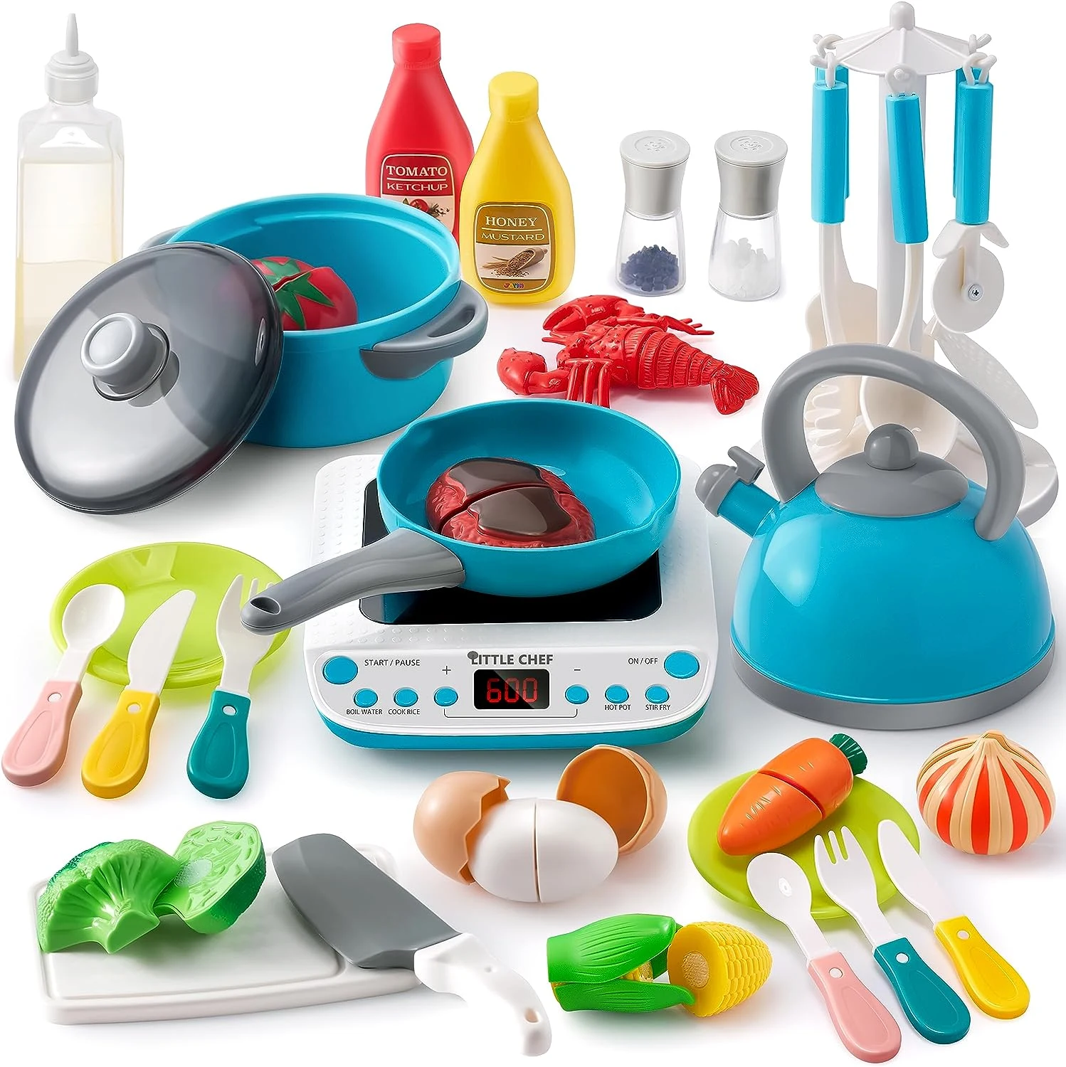  Cute Stone Kids Kitchen Pretend Play Toys,Play Cooking