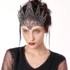 Women Black Queen Crown Head Piece  Accessory for Halloween Dress up