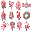 12 Pcs Christmas Candy Lollipop Ornament with Candy Canes